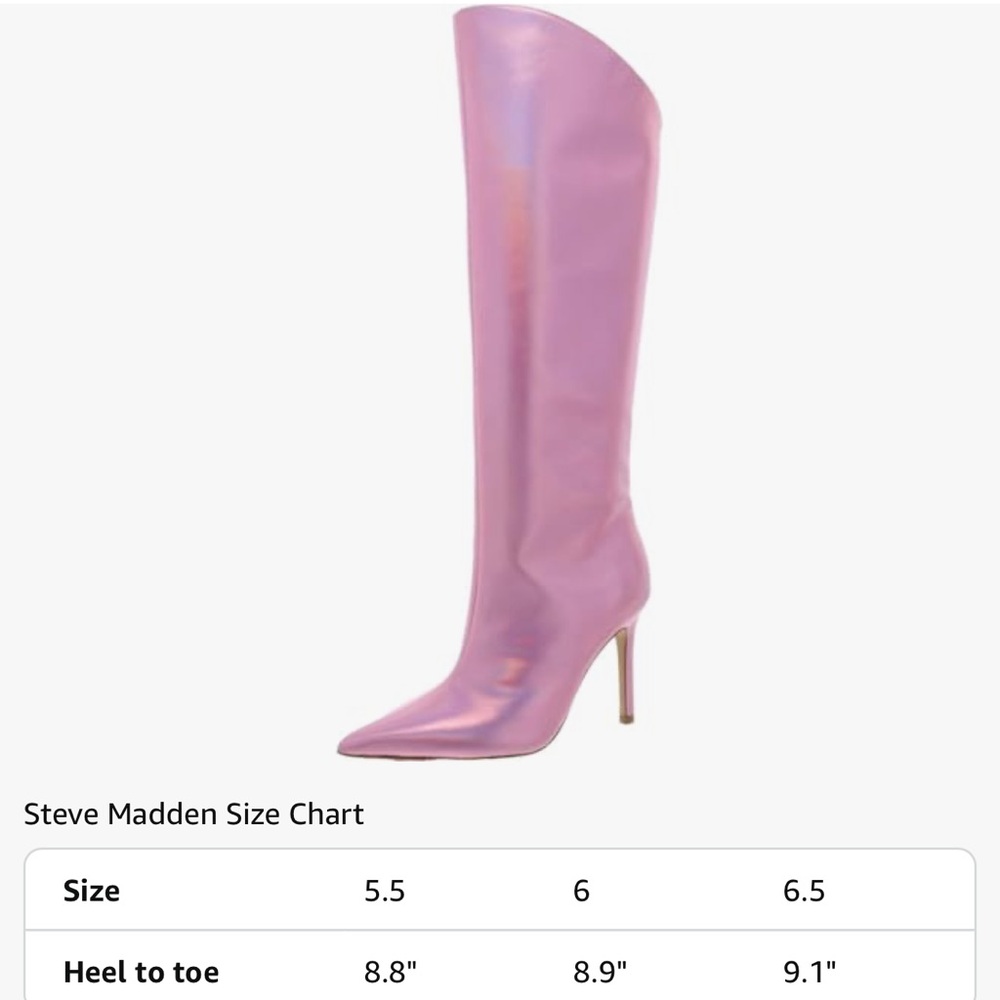 NWT Steve Madden Sarina Iridescent Point Toe Boots Sz 8,5 - Picture 3 of 12